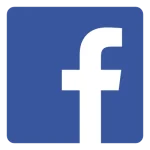 Facebook logo in blue and white