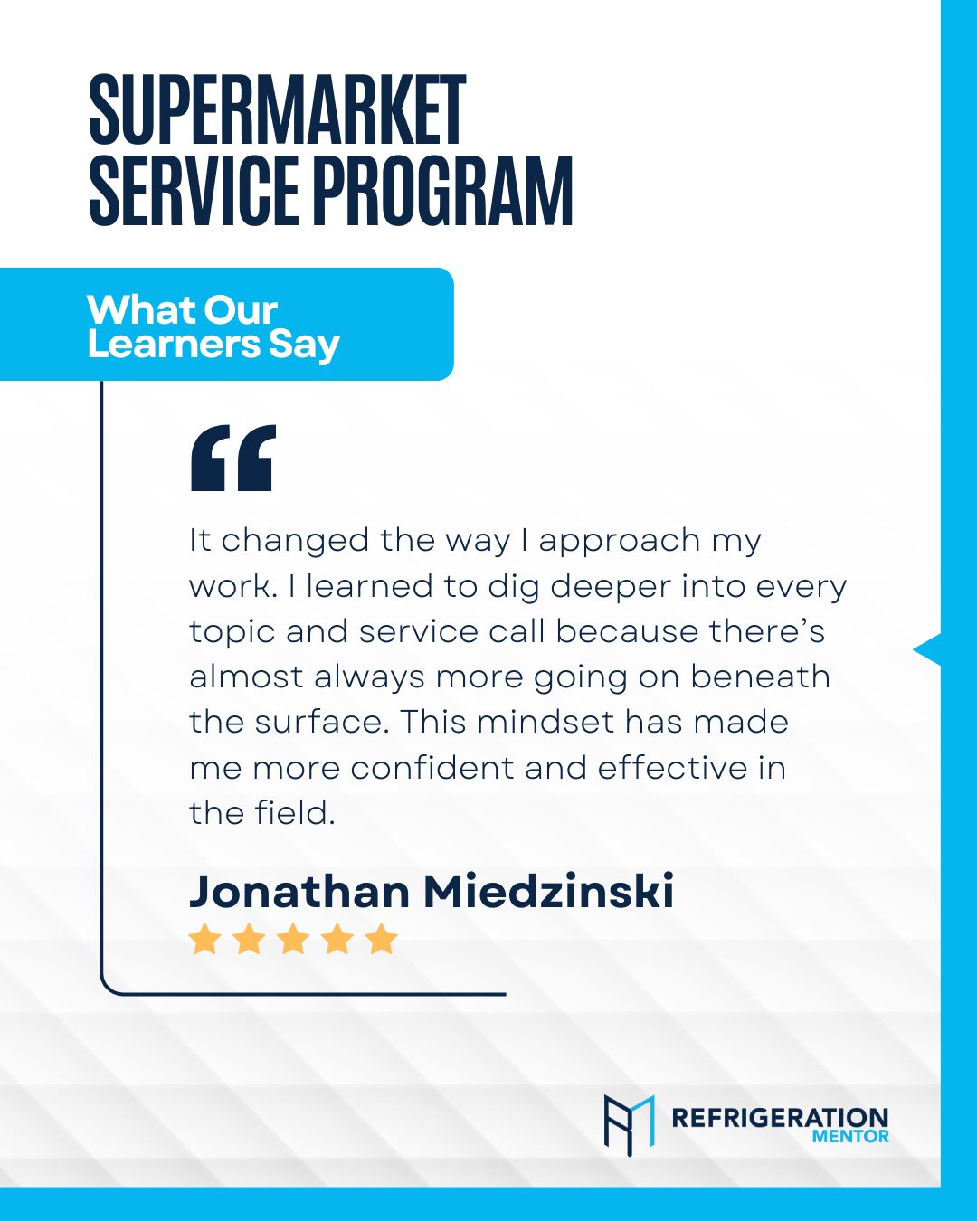 Supermarket service program overview for refrigeration mentor in 2026